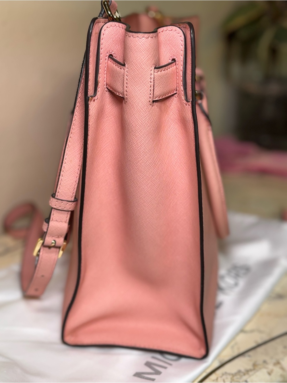 Michael Kors Pink Leather Tote with Crossbody Strap- and wallet - Picture 12 of 16